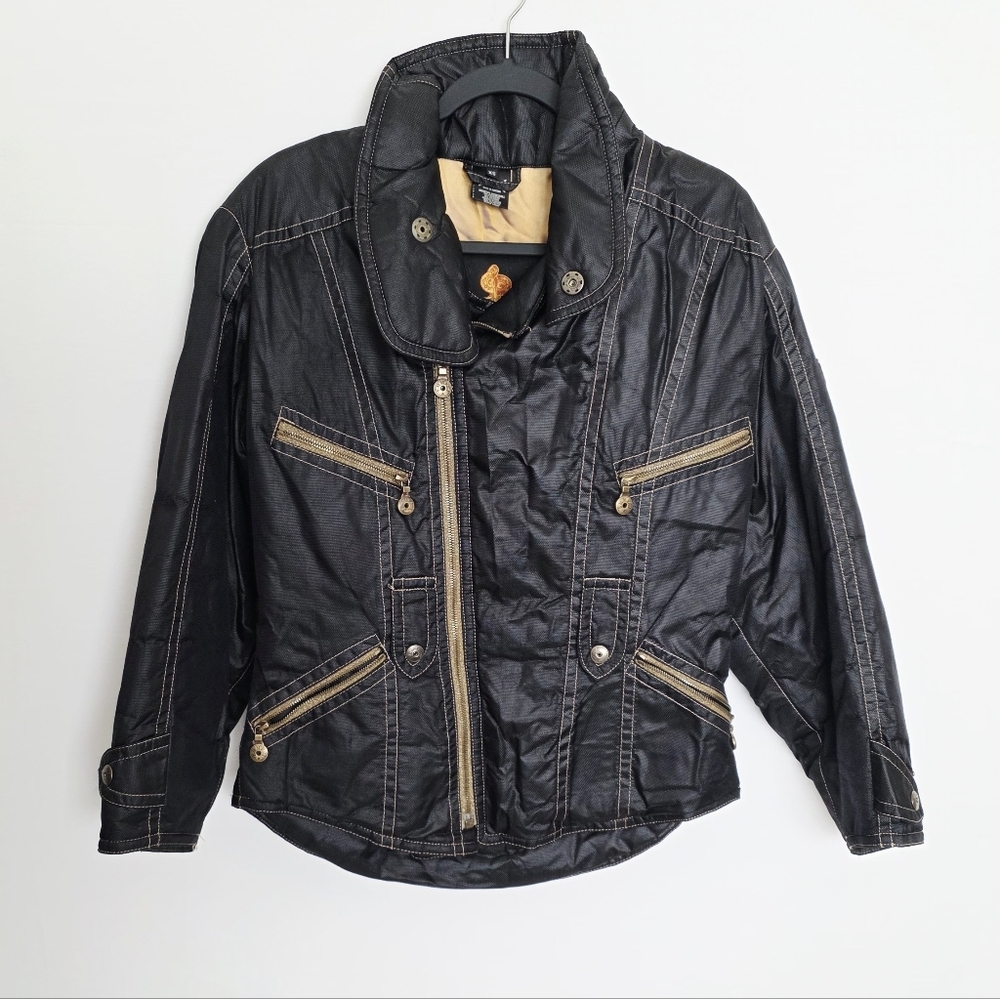 Emmegi Black Winter Ski Snow Full Zipper Closure Women's Jacket Size XS